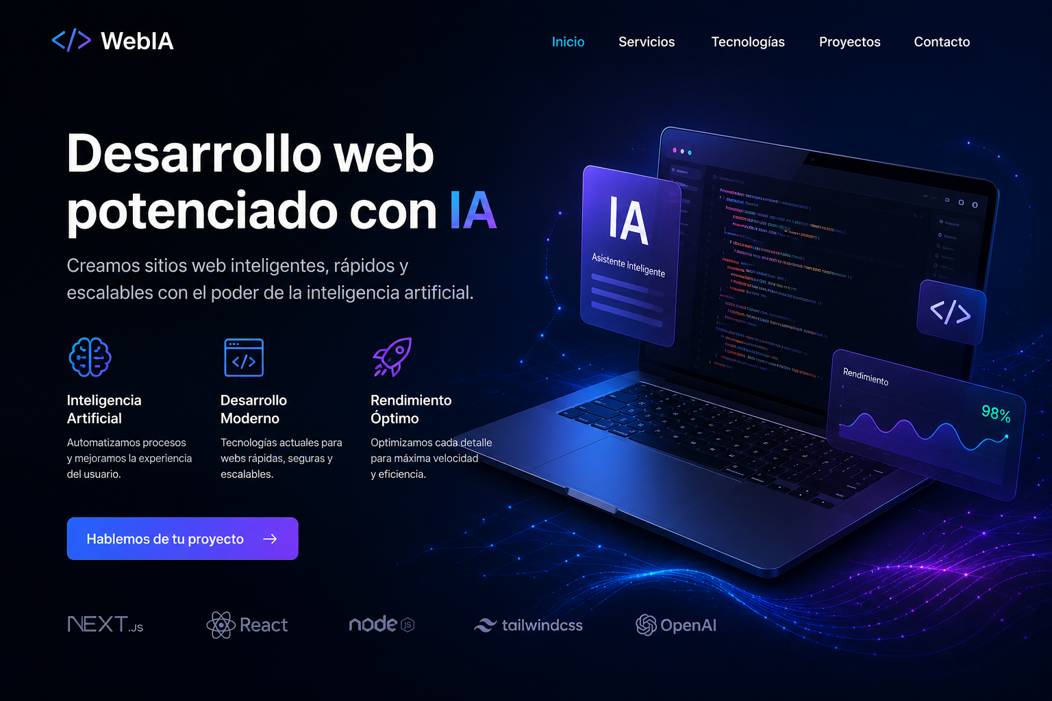Desarrollo web con inteligencia artificial